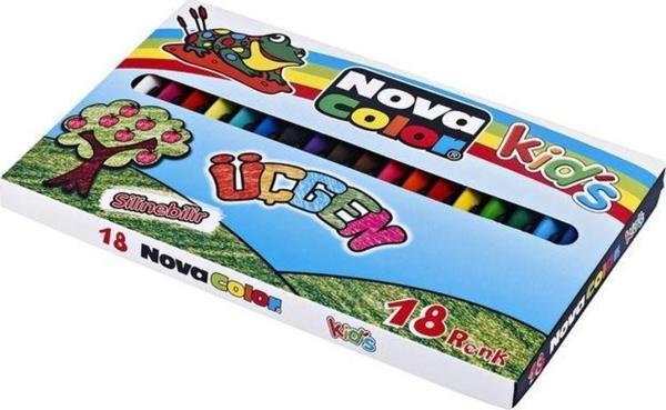 Nova Color Üçgen Mum Boya 18 Renk - Image 1