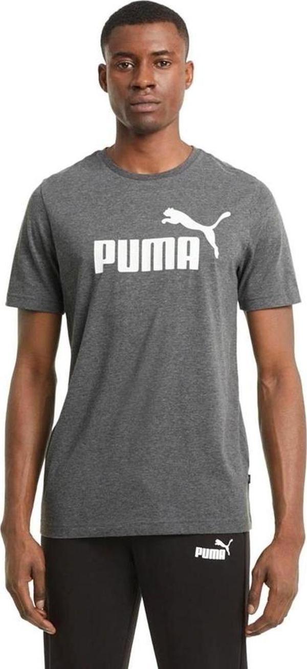 Puma ESS Heather Tee Black Erkek T-Shirt - Image 1