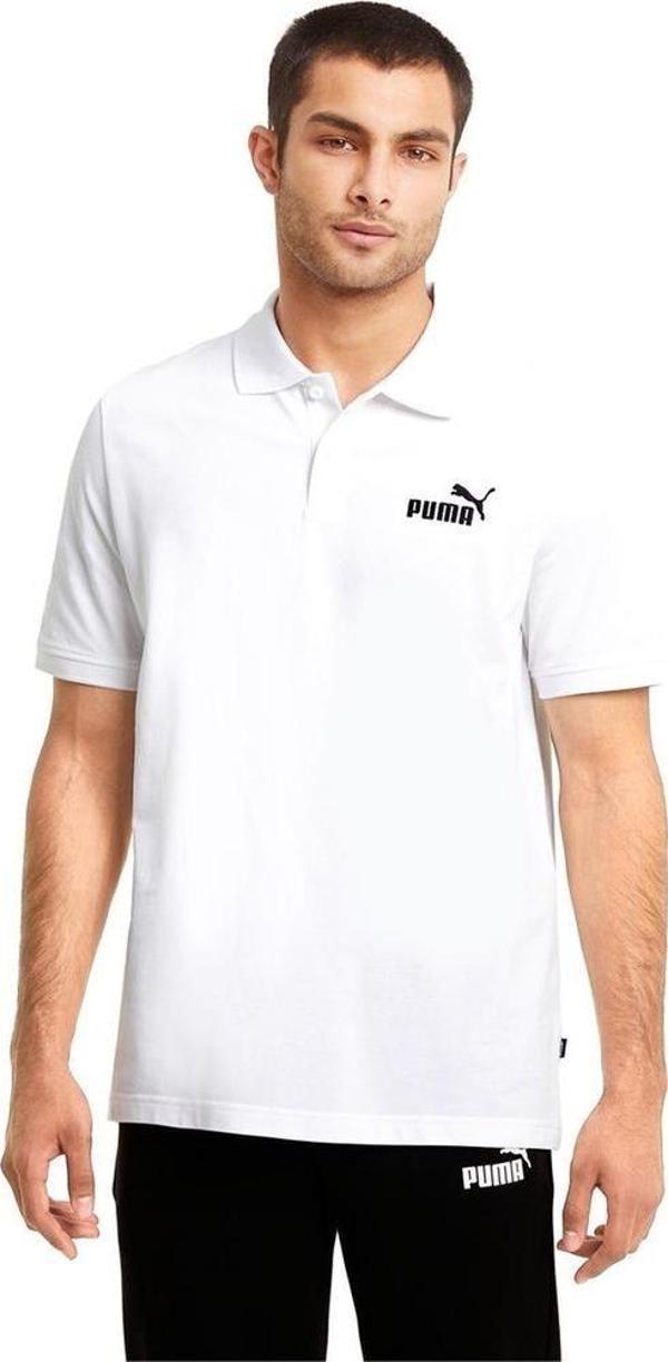 Puma ESS Pique Polo White Erkek T-Shirt - Image 1