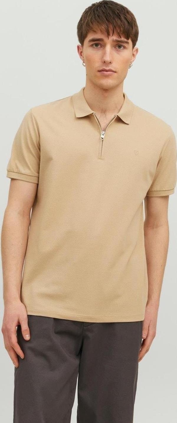Jack&Jones Jprblascott Zip Ss Polo Sn Erkek T-Shirt - Image 1