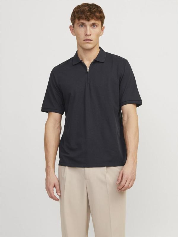 Jack&Jones Jjemac Zip Ss Polo Sn Erkek T-Shirt - Image 1