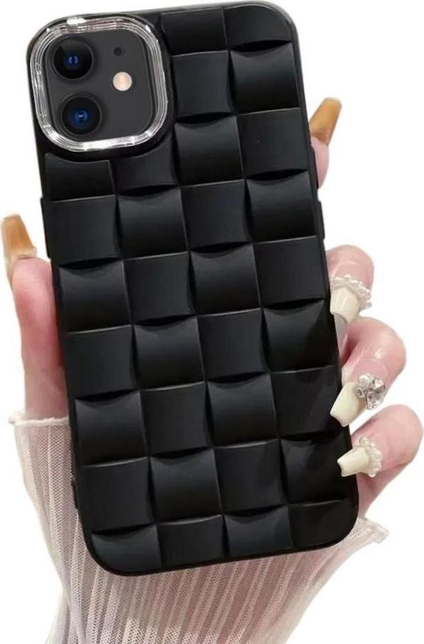 iPhone 11 Kılıf Roof 3D Örgü Desen Silikon Kapak - Image 1