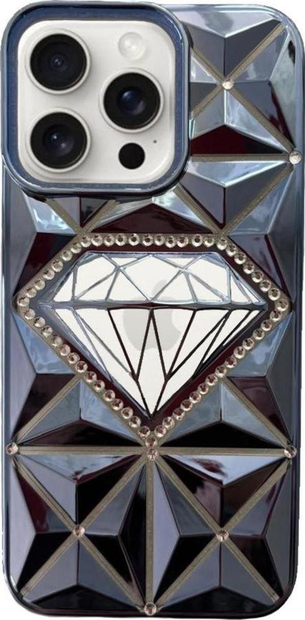 iPhone 15 Pro Max 3D Kristal Seri Silikon Kapak - Image 1