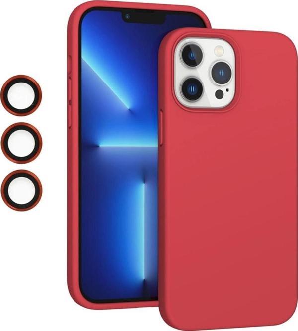 iPhone 15 Pro Max Kılıf Kamera Lensli Lansman Silikon Kapak - Image 1