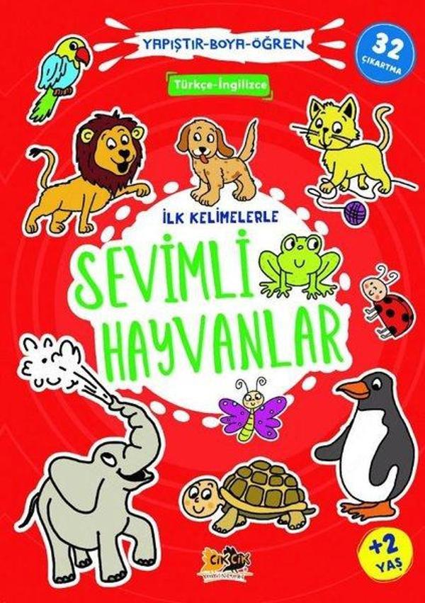 İlk Kelimelerle Sevimli Hayvanlar - Yapıştır Boya Öğren - Cik Cik Yayınları - Image 1