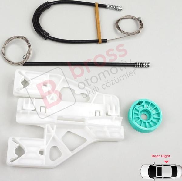 Audi A4 S4 B8 8KH 8K5 8K2 2008-2015 4/5 Kapı 8K0839462 İçin Elektrikli Arka Sağ Cam Kriko Tamir Seti - Image 1