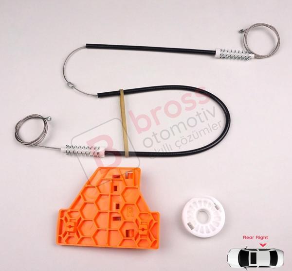 Audi A4 B6 8E2 8E5 B7 8EC 8ED Seat Exeo 3R2 3R5 4/5 Kapı 8E0839462 İçin Arka Sağ Cam Kriko Seti - Image 1