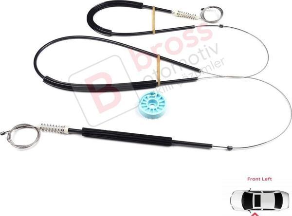 Audi Q7 MK1 4L 4LB 2006-2015 5-Kapı SUV 4L0837461 İçin Elektrikli Ön Sol Cam Kriko Tamir Seti - Image 1