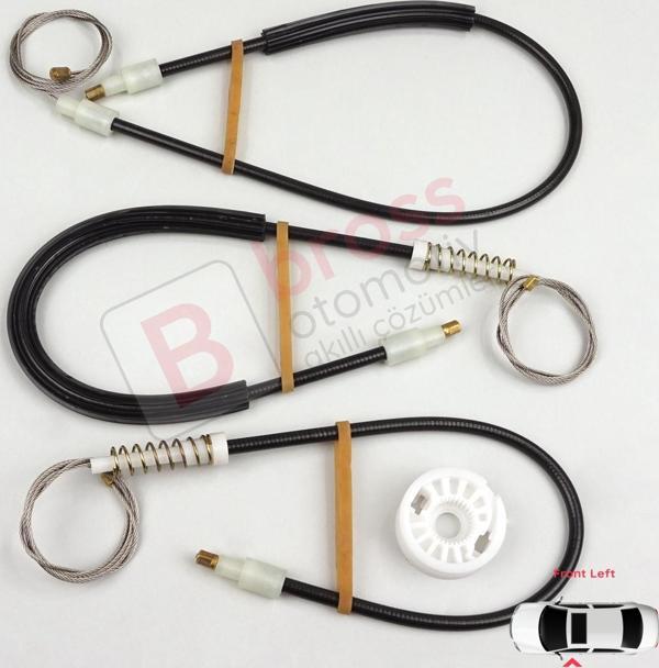 BMW 5 Serisi E60 E61 2003-2010 4/5 Kapı 51337184383 İçin Elektrikli Ön Sol Cam Kriko Tamir Seti - Image 1