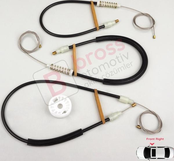 BMW 5 Serisi E60 E61 2003-2010 4/5 Kapı 51337184384 İçin Elektrikli Ön Sağ Cam Kriko Tamir Seti - Image 1