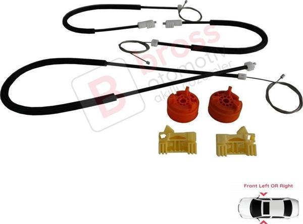 Citroen C3 Pluriel Cabrio 2003-2010 9221P1 9222N9 İçin Elektrikli Ön Sağ veya Sol Cam Kriko Seti - Image 1