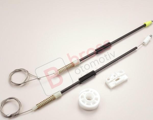 Mercedes S Class W140 1992-1999 4-Kapı Sedan 1407301146 İçin Arka Sol Cam Kriko Tamir Seti - Image 1