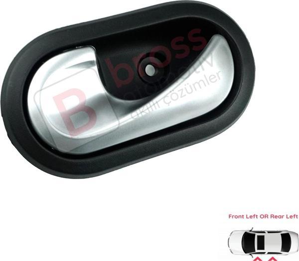 Dacia Dokker Lodgy Duster Sandero Logan İçin Sol İç Kapı Açma Kolu Krom Renk 8200735219 - Image 1