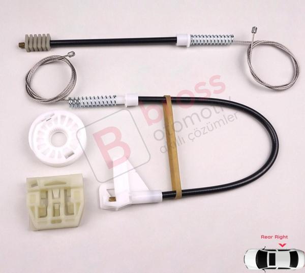 Skoda Octavia MK1 1U 2001-2010 Makyajlı Kasa İçin Elektrikli Arka Sağ Kapı Cam Kriko Tamir Seti - Image 1