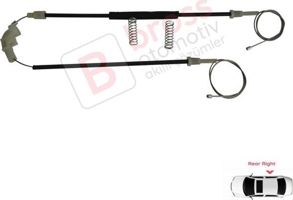 Volvo S40 V40 MK1 644 645 1995-2004 4/5-Kapı 30623453 İçin Elektrikli Arka Sağ Cam Kriko Tamir Seti - Image 1