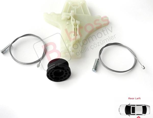 VW Golf MK6 A6 5K 5K1 AJ5 2008-20014 5-Kapı 5K4839461 İçin Elektrikli Arka Sol Cam Kriko Tamir Seti - Image 1