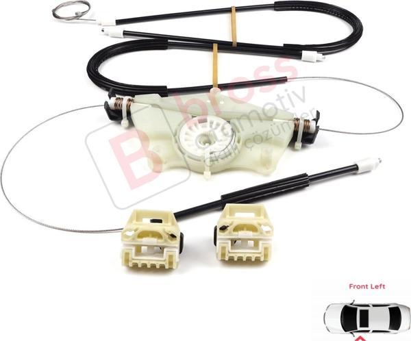 VW New Beetle C1 1C1 1997-2011 3-Kapı HB 1CM898655 İçin Elektrikli Ön Sol Kapı Cam Kriko Tamir Seti - Image 1