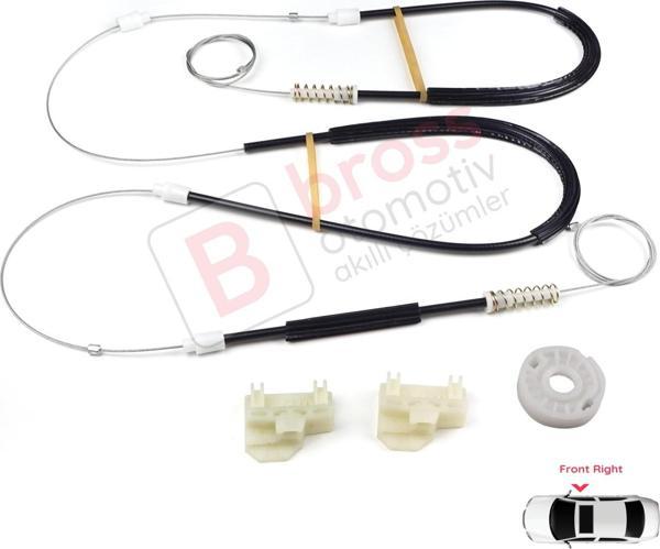VW Passat B5 3B 3BG Skoda Superb MK1 B5 3U 3B1837462 İçin Ön Sağ Cam Kriko Tamir Seti - Image 1