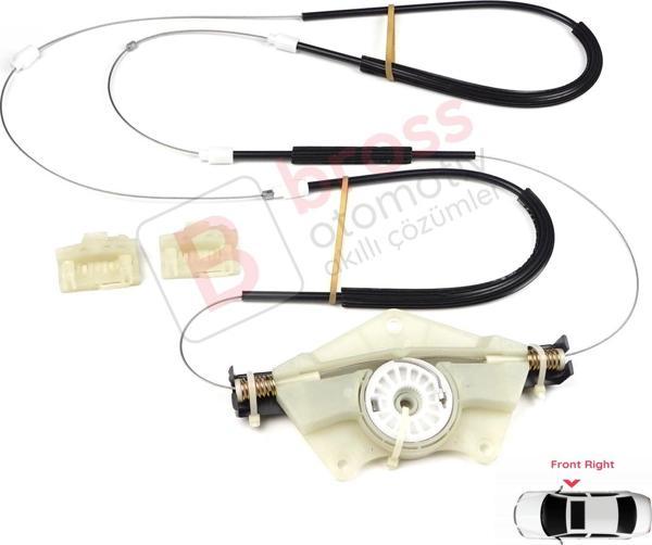 VW Passat B5 3B 3BG Skoda Superb MK1 B5 3U 3B1837462 İçin Ön Sağ Cam Kriko Tamir Seti - Image 1