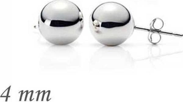 925 Ayar Gümüş Top Küpe - 4 mm - Image 1