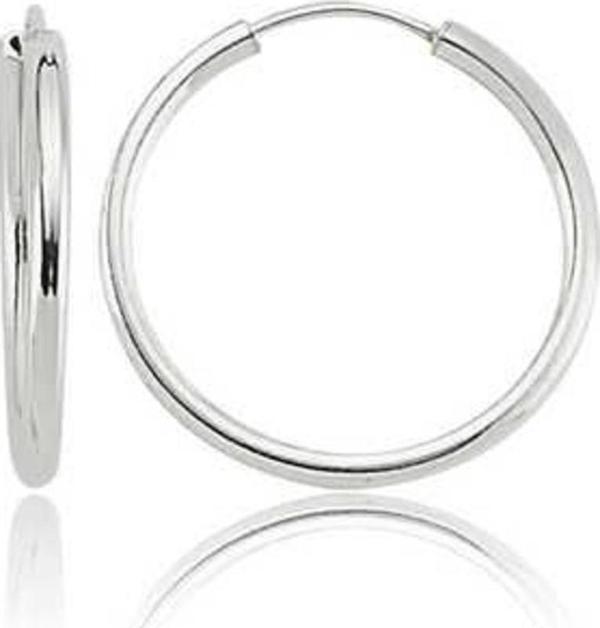 925 Ayar Gümüş Küçük Boy Halka Küpe - Image 1