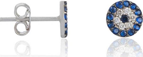 Gümüş Nazar Çivili Küpe - Image 1