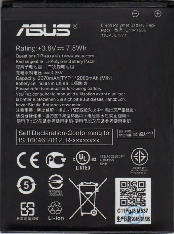 Asus Zenfone Live Go 3G G500Tg Z00Vd C11P1506 Batarya Pil - Image 1