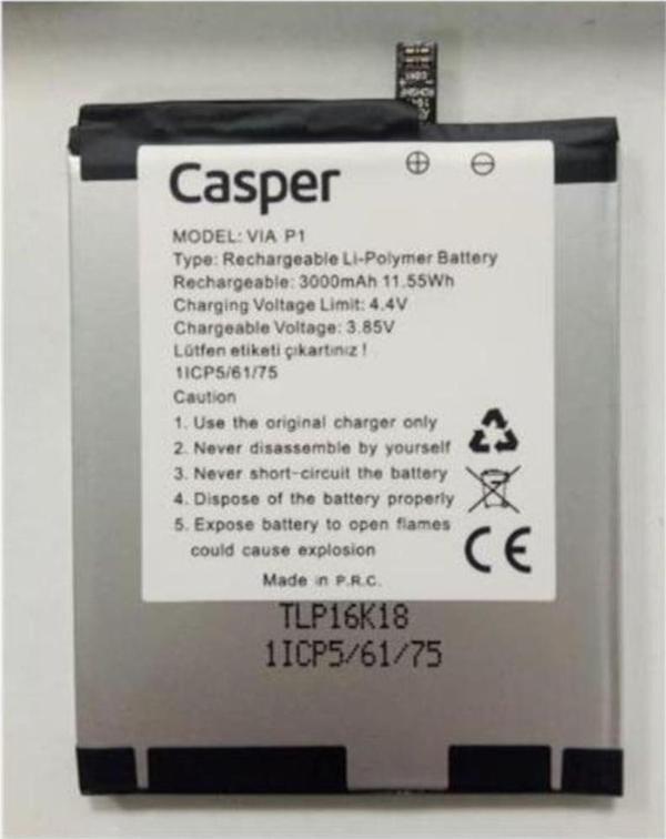 Casper Via P1 Batarya. Pil - Image 1