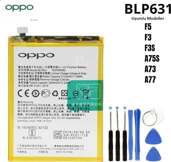 Oppo F3-F5 Pil Batarya Blp631 + Tamir Seti - Image 1