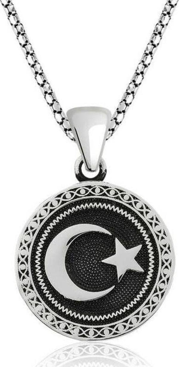 Gümüş Ay Yıldız Kolye - Image 1