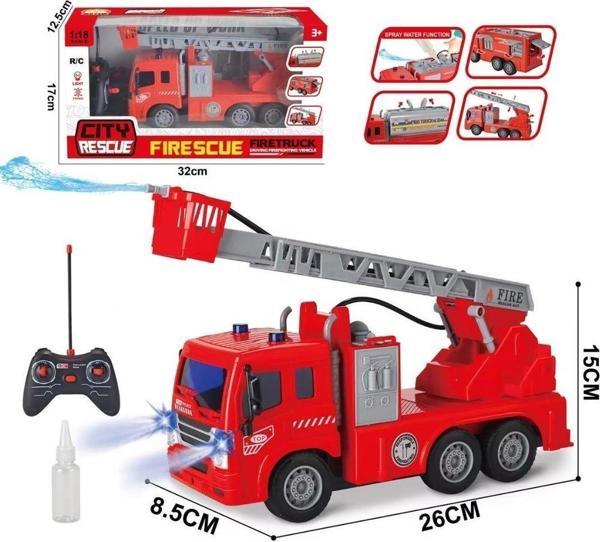Sole 1:18 Işıklı USB Şarjlı Uzaktan Kumandalı 5 Fonksiyonlu Oyuncak İtfaiye - Image 1
