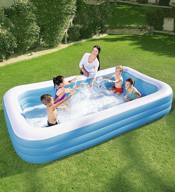 Bestway Su Pompasıyla Mega Boy Dikdörtgen Şişme Aile Havuzu -54006 - Image 1