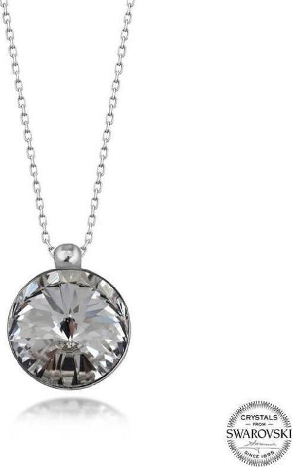 Swarovski Crystal Taşlı Çerçeveli Gümüş Kadın Kolye - Image 1