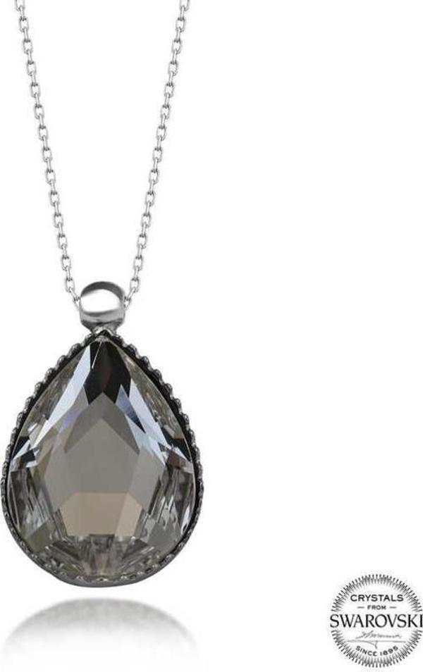 Swarovski Crystal Taşlı Damla Gümüş Kadın Kolye - Image 1