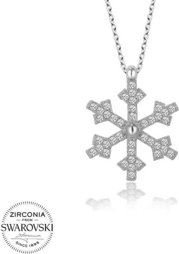 Swarovski Taşlı Gümüş Kartanesi Bayan Kolye - Image 1
