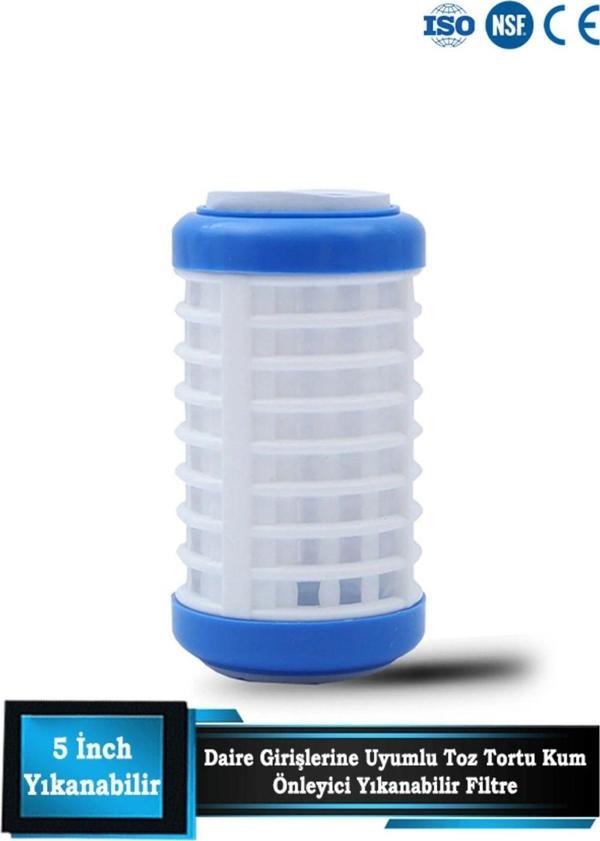 Daire Bina Girişi 5 Inch 1 Aşama Yedek Filtre Seti Toz Tortu Tutucu (Yıkanabilir Filtre) - Image 1
