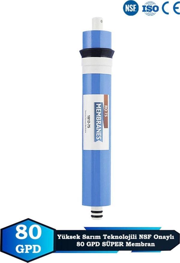 Tüm Su Arıtma Cihazı Nsf Onaylı Yüksek Sarım Teknolojili 80 GPD Membran Filtre - Image 1