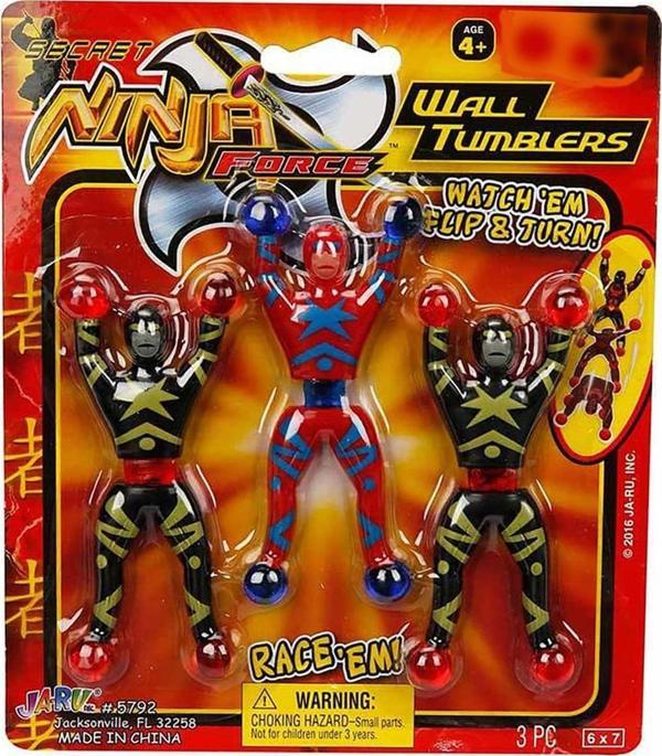 Duvara ve Cama Yapışıp Takla Atan 3 Lü Taklacı Ninja Seti - Image 1