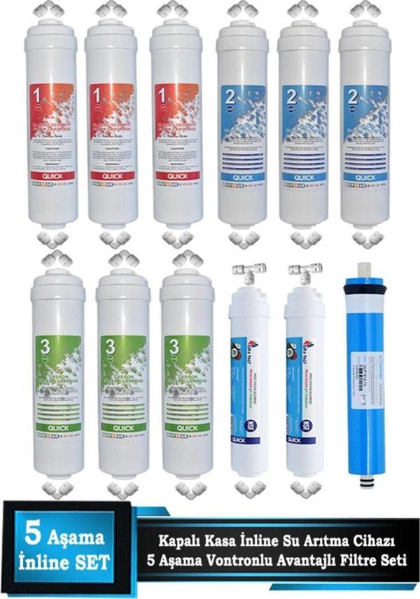 Kapalı Kasa Su Arıtma Cihazı Filtresi Inline 2 Yıllık Bakım Seti (vontron Membranlı) - Image 1