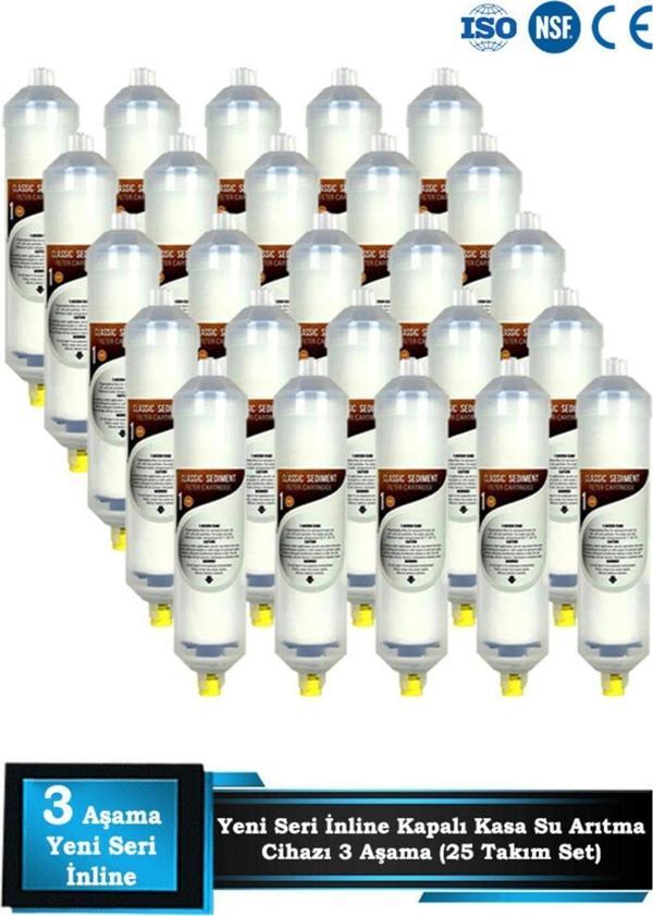 Kapalı Kasa Su Arıtma Cihazı Yeni Seri Inline 3 Aşamalı Toptan 25 Takım Filtre Bakım Seti - Image 1