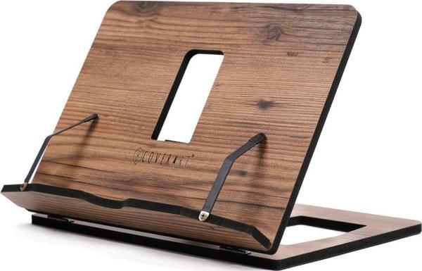 Ahşap Kitap Okuma Standı Tablet ve Telefon Tutucu Eğimi Ayarlanabilir Kademeli Rahle Lüx - Ceviz - Image 1