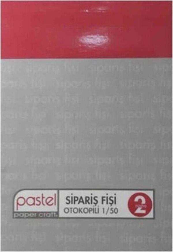 Pastel Sipariş Fişi (10X14 Cm Ölçülerinde A6) Otokopili 1/50 2 Nüsha (1 Asıl 1 Suret) 36 Adet - Image 1