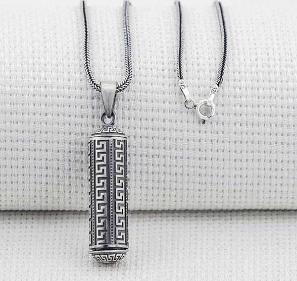 Gümüş İçi Açılabilen Muska Kabı Cevşen Kolye - Image 1