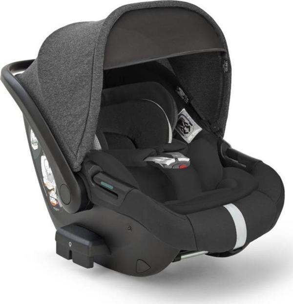 Inglesina Darwin Infant Recline i-Size Gr 0+ Yatırılabilen Bebek Ana Kucağı ve Oto Koltuğu 40-75 cm - Upper Black - Image 1