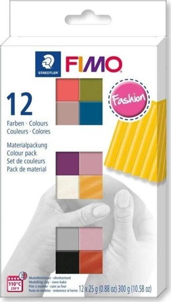 Staedtler Fimo Soft Polimer Kil Seti 25 gr x 12 Renk Fashion (Moda) Renkler - Image 1