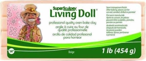 Sculpey Super Living Doll Fırınlanabilir Model Hamuru 454 gr. BEIGE - Image 1
