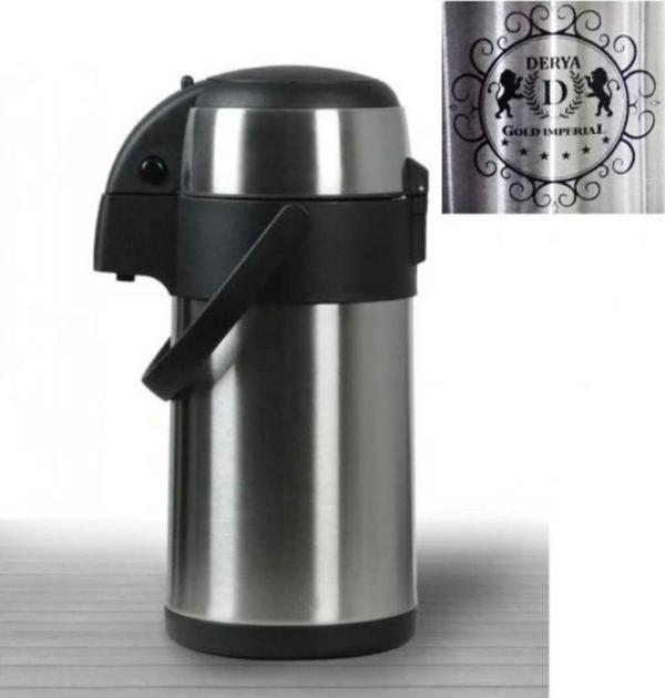 Derya Çelik Çay Termosu 3.5Lt Pompalı - Image 1