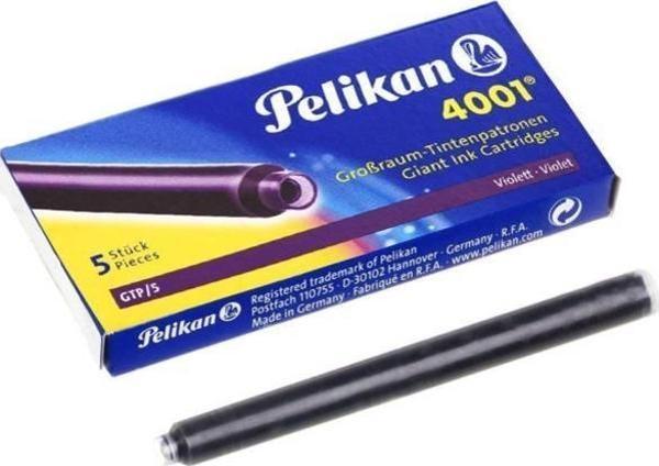 Pelikan 4001 Uzun Mürekkep Kartuşu 5'li Kutu MOR - Image 1