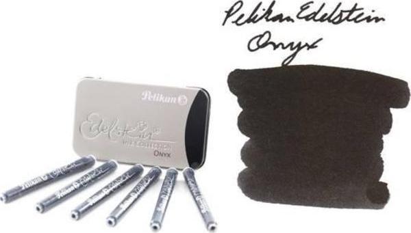 Pelikan Edelstein Mürekkep Kartuşu 6'lı Metal Kutu ONYX (BLACK) - Image 1