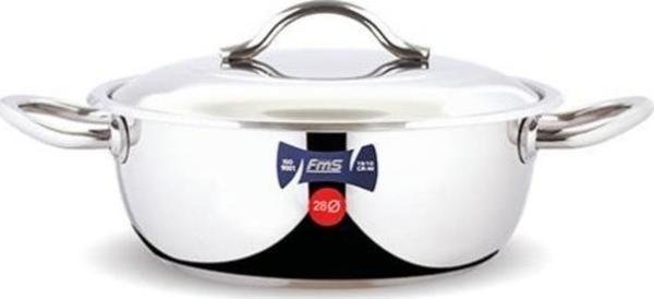 FMS 34x10 cm 11,8 Lt Lüks Basık Çelik Tencere - Image 1
